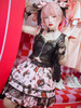 Robe Sweet Lolita Motif Croisé Polyester Sans Manches Volants Robe Rose Sweet Lolita