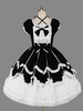 Robe Sweet Lolita OP Volants noirs Robes One Piece Lolita Déguisements Halloween