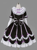 Robe Sweet Lolita OP Volants noirs Robes One Piece Lolita Déguisements Halloween