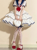 Robe Sweet Lolita Robe à manches courtes en polyester Robe Lolita style marine