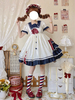 Robe Sweet Lolita Robe à manches courtes en polyester Robe Lolita style marine