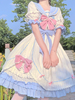 Robe Sweet Lolita Robe à manches courtes en polyester Robe Lolita style marine