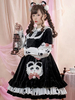 Robe Sweet Lolita Robe à manches longues en polyester à blocs de couleurs
