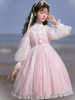 Robe Sweet Lolita Robe en dentelle sans manches en polyester Élastique réglable