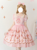 Robe Sweet Lolita Robe en polyester à manches courtes Robe Lolita
