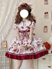 Robe Sweet Lolita Robe en polyester à manches courtes Robe Sweet Christmas Lolita