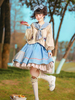 Robe Sweet Lolita Robe en polyester à manches longues avec nœuds