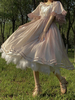 Robe Sweet Lolita Robe manches courtes en polyester Robe Sweet Lolita