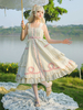 Robe Sweet Lolita Robe pull sans manches en polyester à volants