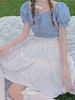 Robe Sweet Lolita SK Mini-jupe Lolita en polyester à volants blancs