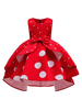 Robe Tunique Noël En Fibre De Polyester Robe De Soirée De Cadeaux Noël Rouge