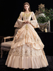 Robe Victorienne Costumes Femmes Rétro À Volants Fleur Demi Manches Robe Marie-antoinette Époque Victorienne Vêtements Vintage Robe Halloween