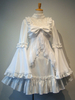 Robe Vintage Gothique Lolita OP Robe Blanche Lolita Volants Une Pièce Déguisements Carnaval