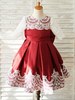 Robes cortège enfant arcs manches mi-longues col rond bijou Bourgogne enfants robes de soirée