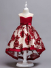 Robes cortège enfant arcs sans manches col bijou marron enfants robes de soirée