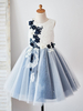 Robes cortège enfant bijou col sans manches perles enfants robes de soirée sociales