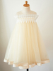 Robes cortège enfant bijou cou dentelle sans manches enfants robes de soirée sociales