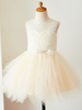 Robes cortège enfant bijou cou dentelle sans manches longueur au genou princesse silhouette arcs formelle enfants robes de reconstitution historique