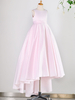 Robes cortège enfant bijou cou sans manches arcs enfants robes de soirée