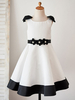 Robes cortège enfant bijou cou sans manches ceinture ceintures enfants robes de soirée