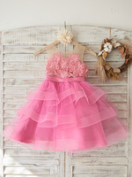 Robes cortège enfant bijou cou sans manches ceinture ceinturons enfants robes de soirée