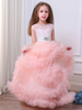 Robes cortège enfant bijou cou sans manches ceinture ceinturons enfants robes de soirée
