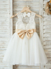 Robes cortège enfant bijou cou sans manches ceinture ceinturons robes pageant enfants