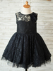 Robes cortège enfant bijou cou sans manches fleurs robes formelles enfants pageant