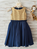 Robes cortège enfant bijou cou sans manches noeuds robes formelles enfants pageant