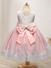 Robes cortège enfant bijou cou sans manches robes de soirée pour enfants brodés