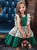 Robes cortège enfant bijou cou tulle longueur au genou princesse silhouette silhouette arcs enfants robes de soirée sociales