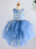 Robes cortège enfant bijou cou tulle sans manches asymétrique princesse silhouette fleurs robes robes de soirée pour enfants