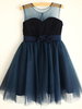 Robes cortège enfant bijou cou tulle sans manches longueur au genou princesse silhouette arcs enfants robes de soirée