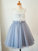 Robes cortège enfant bijou cou tulle sans manches longueur au genou princesse silhouette ceinture ceintures enfants robes de soirée sociales