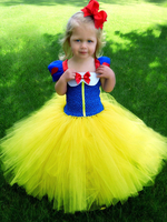 Robes cortège enfant Blanche-Neige Fleur Fille Robes Cou Cou Polyester Manches Courtes Longueur Du Thé Une Ligne De Tulle Enfants Robes De Soirée