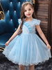 Robes cortège enfant Bleu Jeunes filles Robe d\