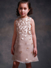Robes cortège enfant col bijou sans manches perlées robes de soirée pour enfants