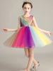 Robes cortège enfant col bijou tulle sans manches longueur genou enfants robes de reconstitution historique