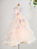 Robes cortège enfant col en V perles sans manches Tulle Robe de soirée pour enfants
