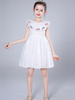 Robes cortège enfant conçues décolleté sans manches robes de soirée enfants brodées
