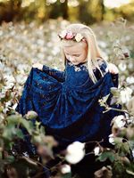 Robes cortège enfant cousu en dentelles dentelle manches longues cheville longueur gaine enfants robes de soirée