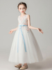 Robes cortège enfant cousu en dentelles sans manches brodé enfants robes de soirée