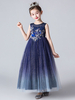 Robes cortège enfant cousu en dentelles sans manches brodé enfants robes de soirée