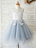 Robes cortège enfant cousu en dentelles sans manches en dentelle corsage formelle enfants Pageant robes