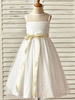 Robes cortège enfant cousu en dentelles sans manches Sash Formal Kids Pageant Dresses