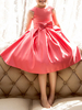 Robes cortège enfant cousu en dentelles Satin Fabric sans manches A-Line Bowknot Kids Party Dresses