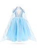 Robes cortège enfant encolure carrée sans manches en dentelle thé longueur Princesse Silhouette Boutons Kids Party Robes