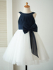 Robes cortège enfant licou en mousseline de soie longueur au genou princesse silhouette arcs formelle robes pageant enfants