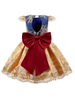 Robes cortège enfant manches courtes col rond brodé enfants robes de soirée sociale