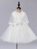 Robes cortège enfant Pageant Tutu robe fille fleur blanche tout-petit d’une pellicule de dentelle de Tulle